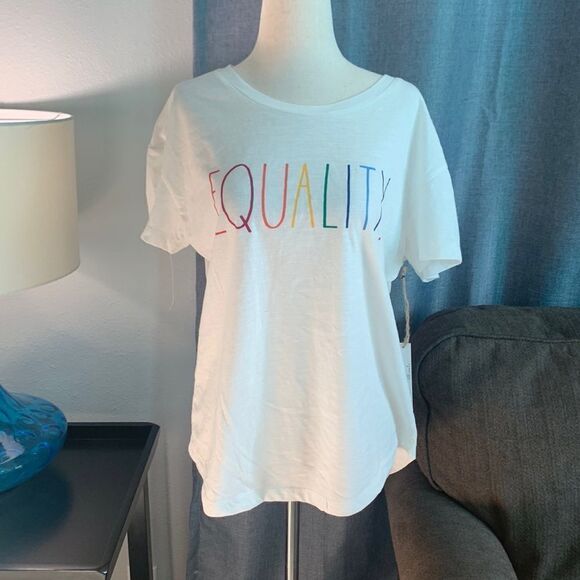 Rae Dunn Pride graphic tee sz med 'Equality' Pride tee shirt - Picture 2 of 9